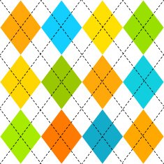 Classic multicolored argyle pattern