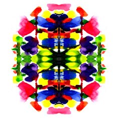 colorful symmetric watercolor painting N5