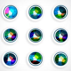 set of abstract color plate pattern for design N7