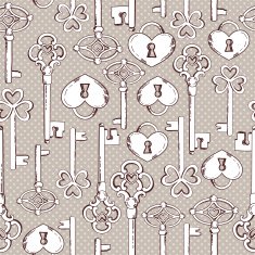 Seamless keys pattern illustration background in vector