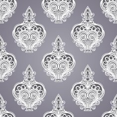 Vector Seamless Pattern with Ornate Perfume