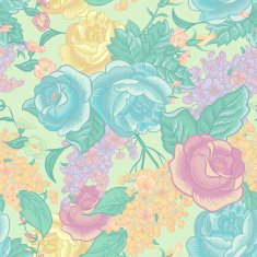 Seamless background with bouquets of wildflowers N10