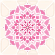 Abstract Pink Rose Button