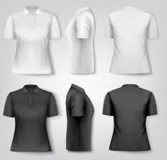 Female polo shirts Design template Vector