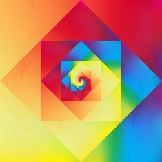 Vibrant optic art geometric pattern
