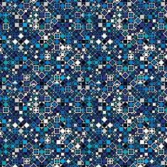 Seamless geometric pattern with blue elements