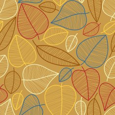 Autumn leaves seamless pattern N16