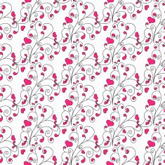 Hearts and swirls on a light background seamless background N12