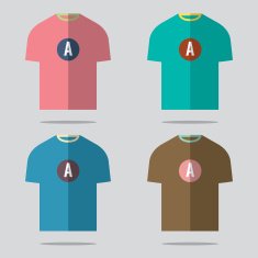 Flat Design T-Shirt Set Vector Illustration N13
