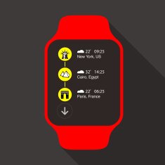 Fashion smart touchsreen watch flat vector N4