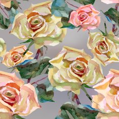 artwork watercolor flowers roses N3