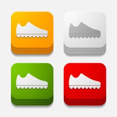 Square button sneakers N27 free image download