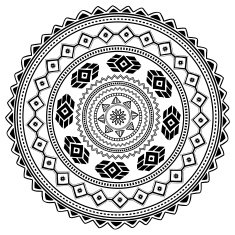Aztec sign on white background