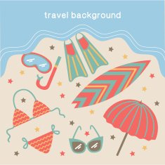 Island seashore symbols