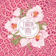 Vintage greeting card with blooming flowers N7