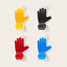 realistic design element gloves N38