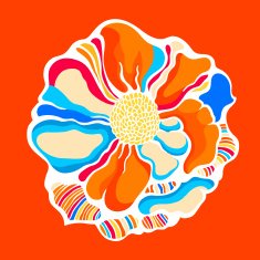colorful illustration flowers in simple background N9