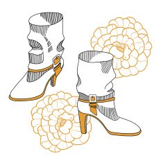 boots on high heel