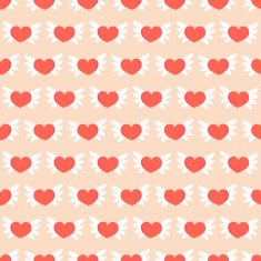 Romantic seamless pattern with hearts Vector illustration Background N5