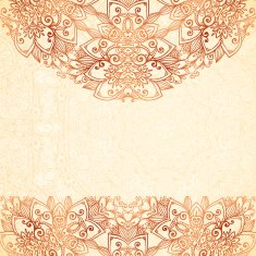 Ornate vintage background in mehndi style
