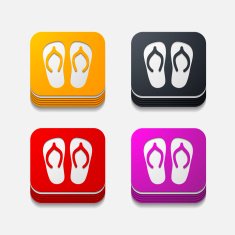 square button slippers N20