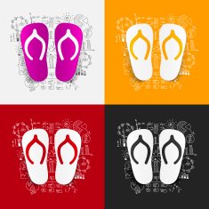 Drawing business formulas slippers N11