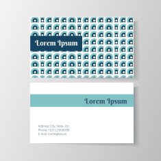 Business card template with modern circle design