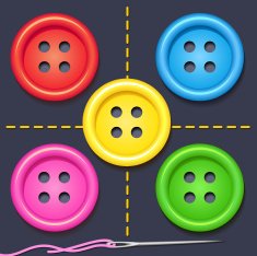 Five Color Clothes Buttons