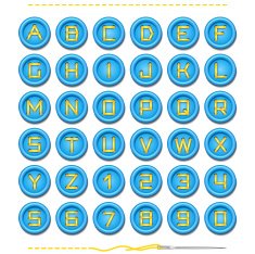 Blue Button Font On White