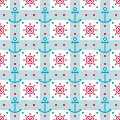 Seamless sea pattern with anchors hand wheels N3