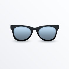 Nerd glasses on isolated white background perfect reflection