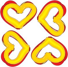 magic colorful heart on a white background