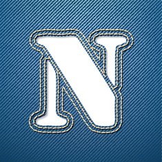 Denim jeans letter N