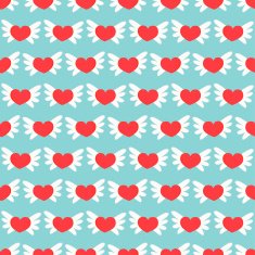 Romantic seamless pattern with hearts Vector illustration Background N6