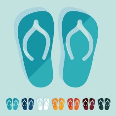 Flat design slippers N16
