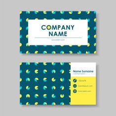 vector business card design template of geometry N2