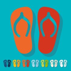 Flat design slippers N17