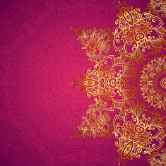 Purple ornate vintage wedding card background