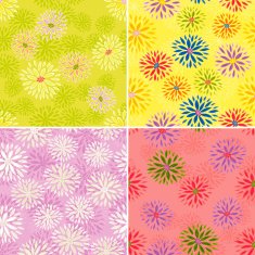Set of Decorative Floral Patterns
