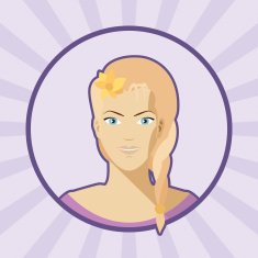 Single vector woman avatar N5