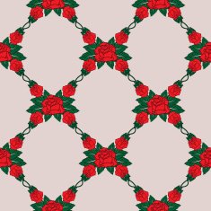 vector pattern with roses N6