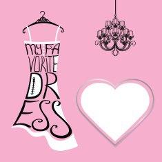 Typography Dress Design Silhouette of woman dress from words N2