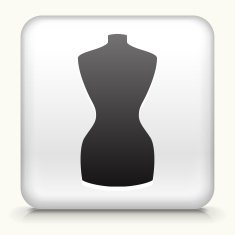 Square Button with Fashion Mannequin