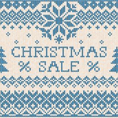 Christmas sale Scandinavian or russian style knitted embroidery