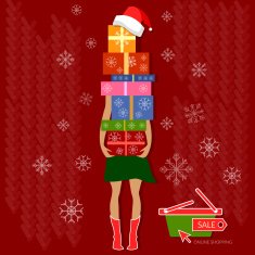 Christmas shopping christmas sale gifts holidays concept