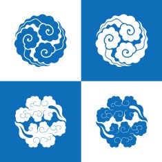Circular cloud patterns China style