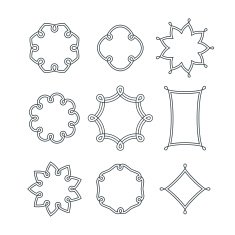 Set of Linear Decorative Frames