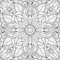 Vector Seamless Abstract Black and White Tribal Pattern N119