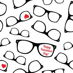 Hipster symbols Valentine's Day background N8