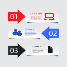 Header or Banner Designs Infographic Elements - Numbers N5